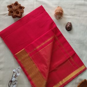 Cotton Mangalgiri Saree - With Running Blouse Piece