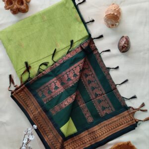 Kalyani Cotton Saree with contrast Blouse Piece