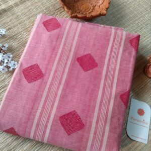 Bengal Cotton Saree with Kantha Stitch – 6.5 meters